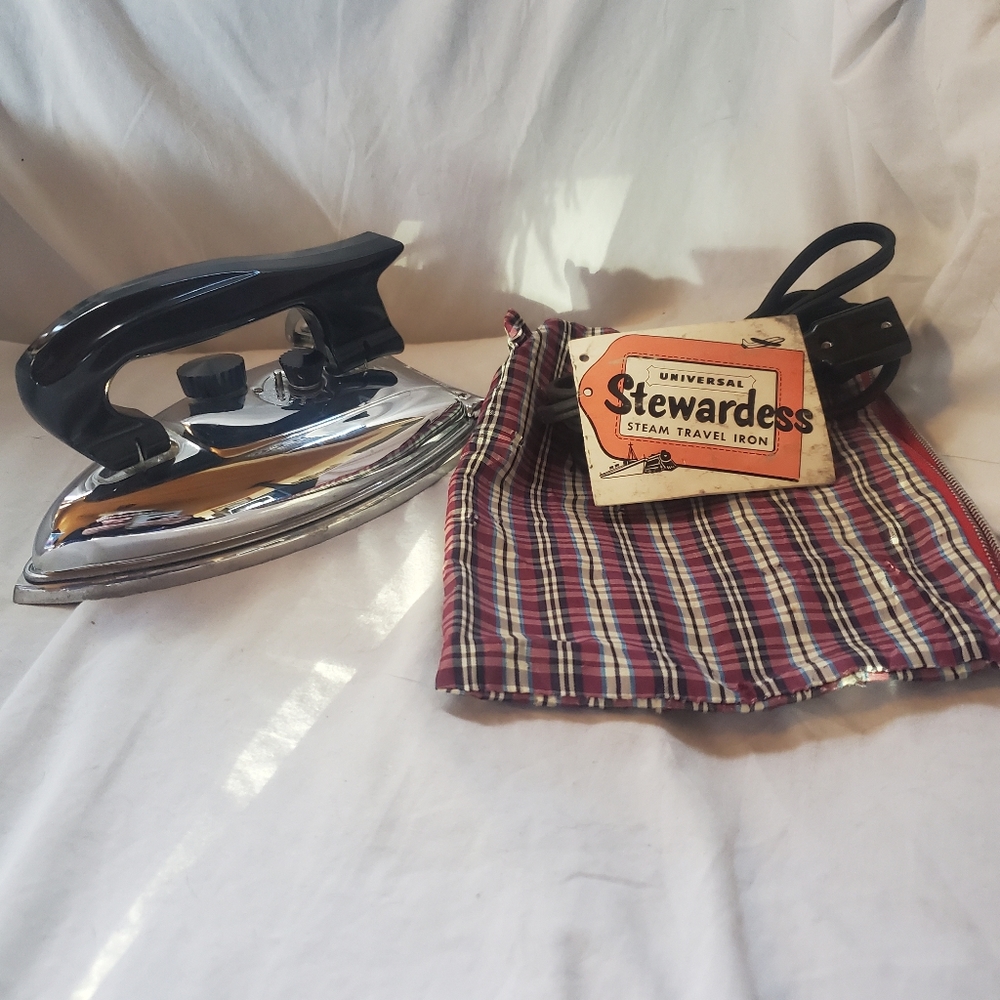 Antique Vintage Universal Stewardess Steam Travel Iron